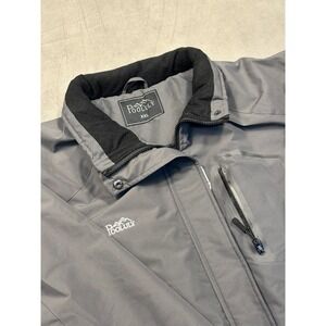 POOLULY Men's Grey Winter Jacket Double Layer Waterproof Breathable XX Large